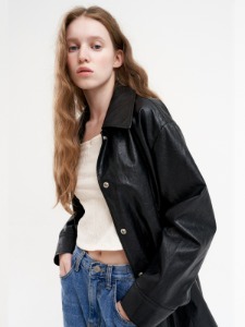 milky leather jacket [2colors]
